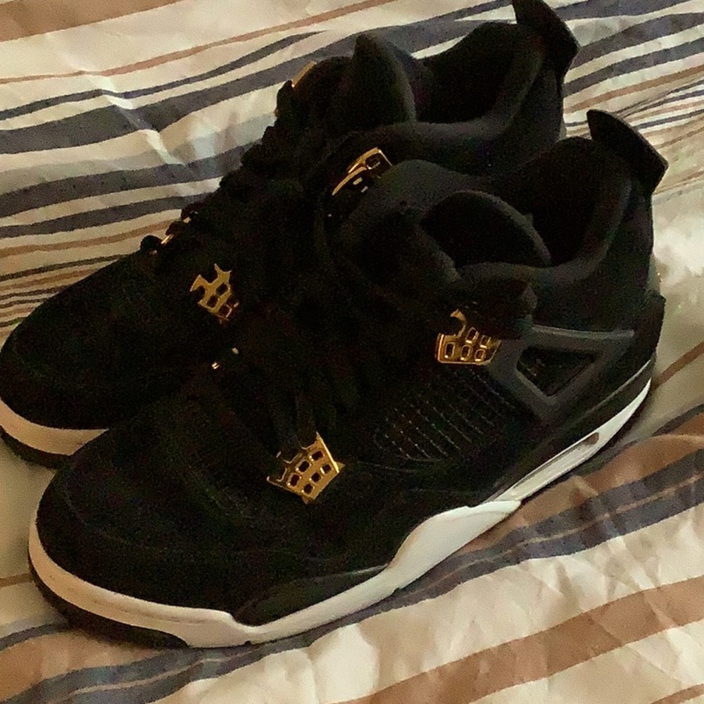 Jordan 4 black and gold